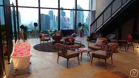 Indoor shared spaces on 9th floor