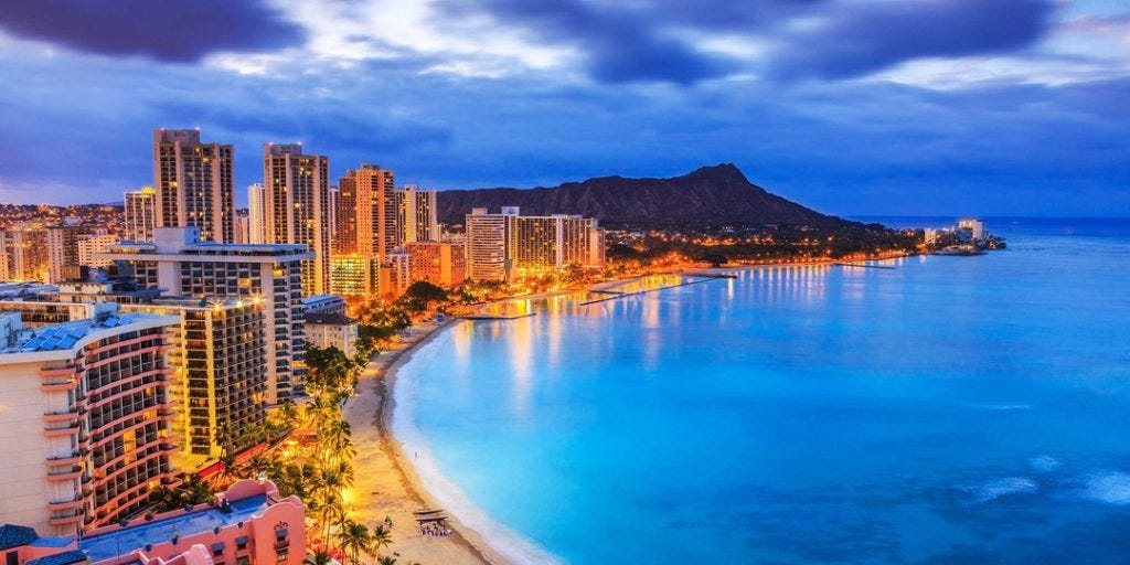 Waikiki at night
