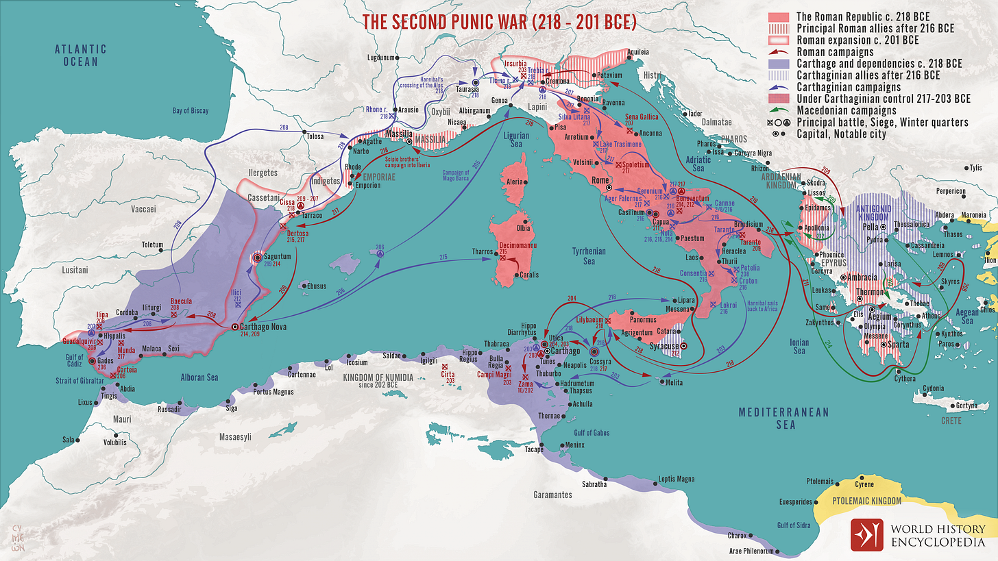 The Second Punic War (218 - 201 BCE) - World History Encyclopedia