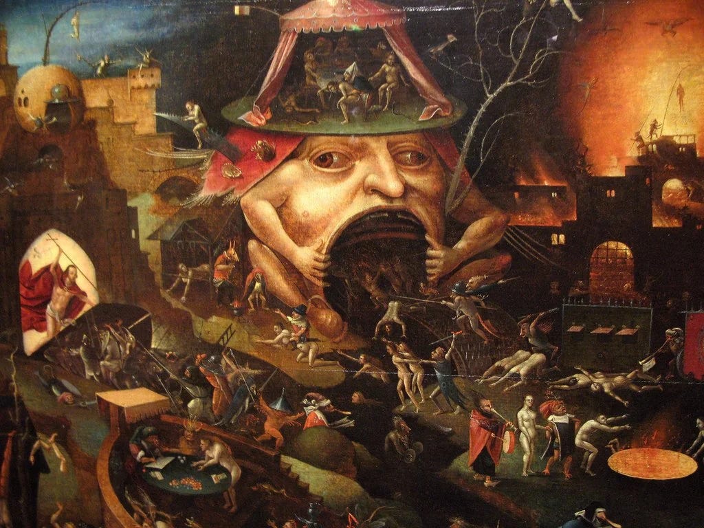 Heironymous Bosch painting of hell