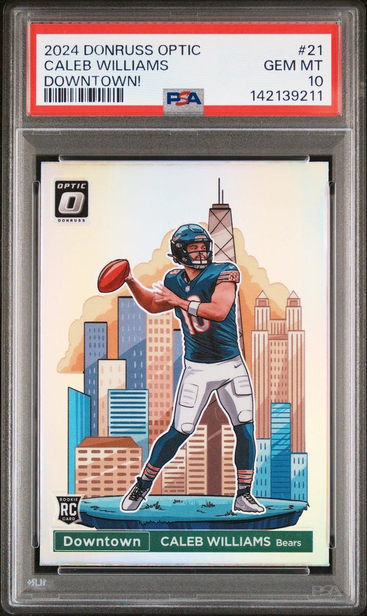 2024 Donruss Optic Downtown! Caleb Williams #21 Rookie Card PSA 10 2024 Donruss Optic Downtown! Caleb Williams #21 Rookie Card PSA 10