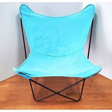 MCM 1960's Knoll Butterfly Canvas and Metal Chair MCM 1960's Knoll Butterfly Canvas and Metal Chair