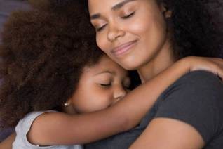 Loving single black mother hugs cute daughter feel tenderness connection Loving single black mother hugs cute daughter feel tenderness connection, happy african mum caressing embracing little girl, mommy kid cuddle, warm relationships, child custody, foster care concept emotional safety stock pictures, royalty-free photos & images