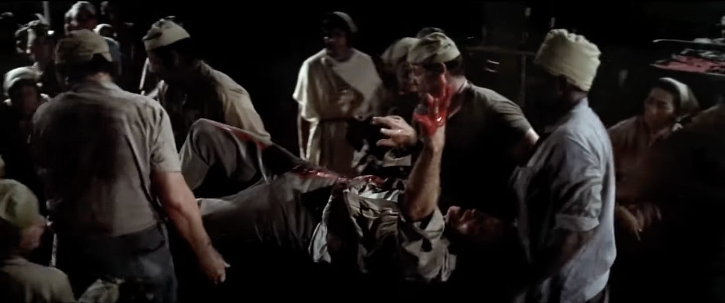 A still from Soylent Green (1973) in which Charleton Heston is being carted out and screaming "Soylent Green is people!!!" A still from Soylent Green (1973) in which Charleton Heston is being carted out and screaming "Soylent Green is people!!!"