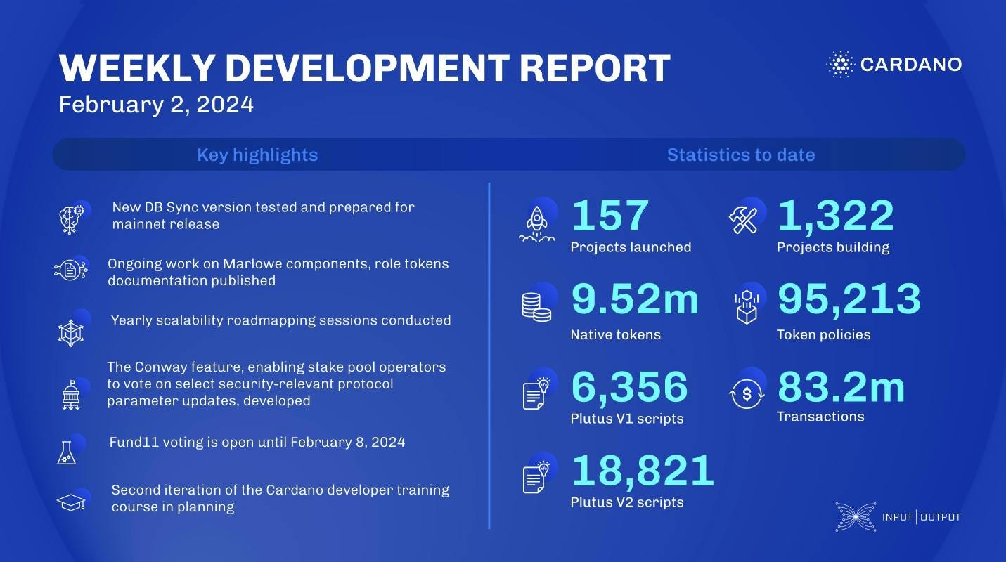 Weekly development report as of 2024-02-02