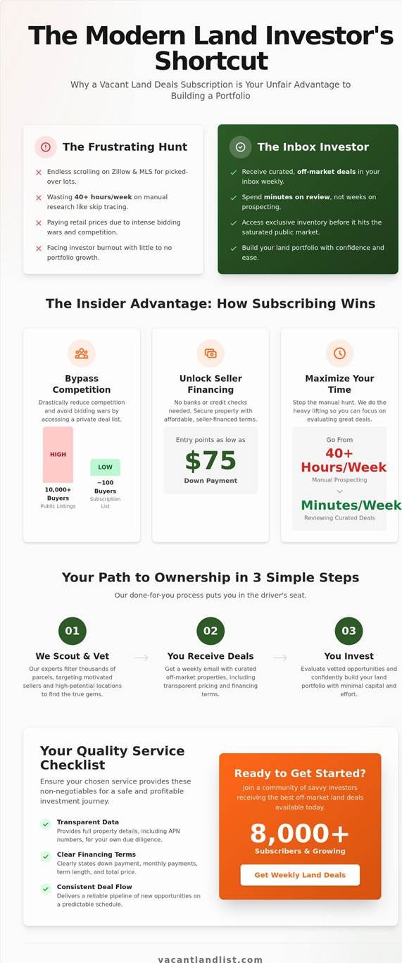 Vacant land deals subscription