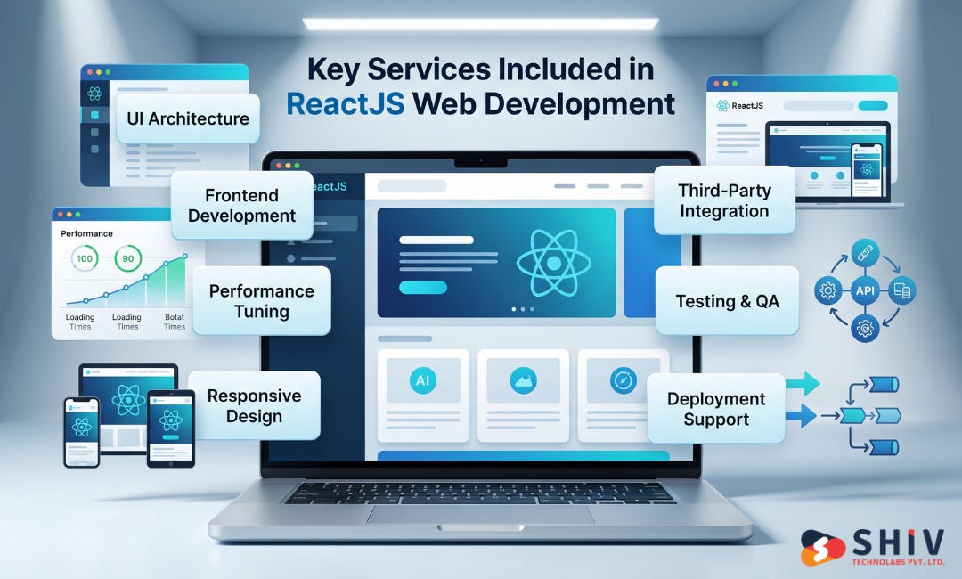 Key Services Included in ReactJS Web Development Key Services Included in ReactJS Web Development