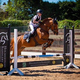 Competitors moving up the levels at Hagans Croft show jumping