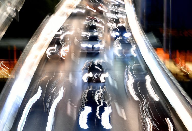 stylised image of cars on freeway