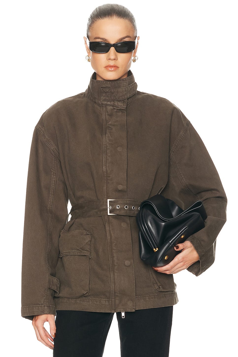 Image 1 of GRLFRND Logan Jacket in Cedar Brown