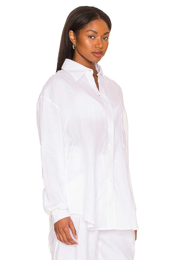 view 2 of 4 Linen Woven Shirt in White