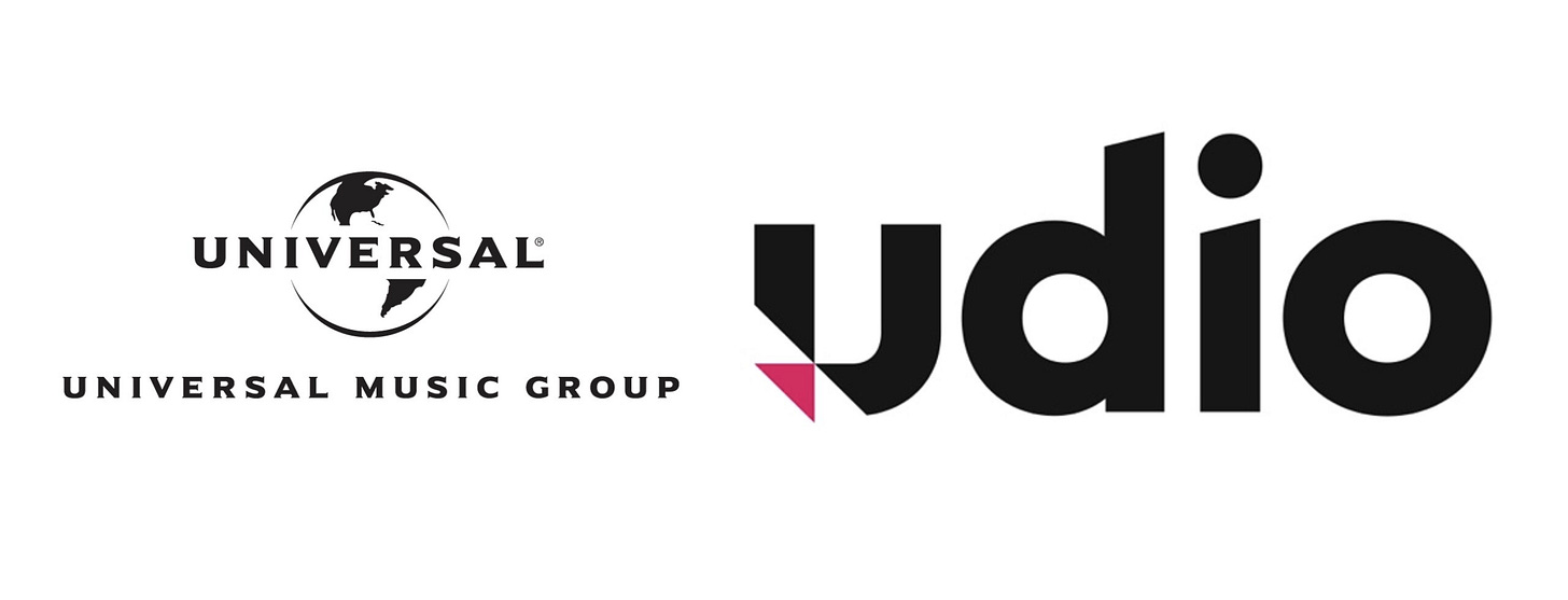 UNIVERSAL MUSIC GROUP AND UDIO ANNOUNCE UDIO'S FIRST STRATEGIC AGREEMENTS FOR NEW LICENSED AI MUSIC CREATION PLATFORM - UMG UNIVERSAL MUSIC GROUP AND UDIO ANNOUNCE UDIO'S FIRST STRATEGIC AGREEMENTS FOR NEW LICENSED AI MUSIC CREATION PLATFORM - UMG