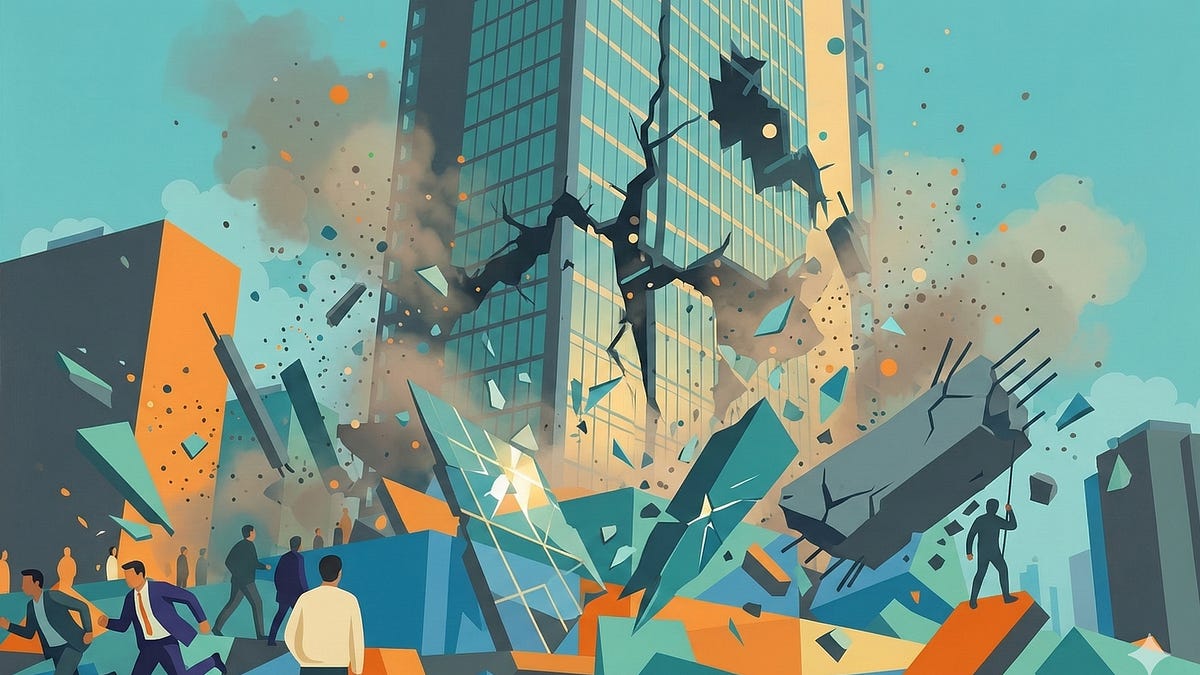 Company Collapse Animation The Corporate Collapse of 2026 - by Mikhail Shcheglov