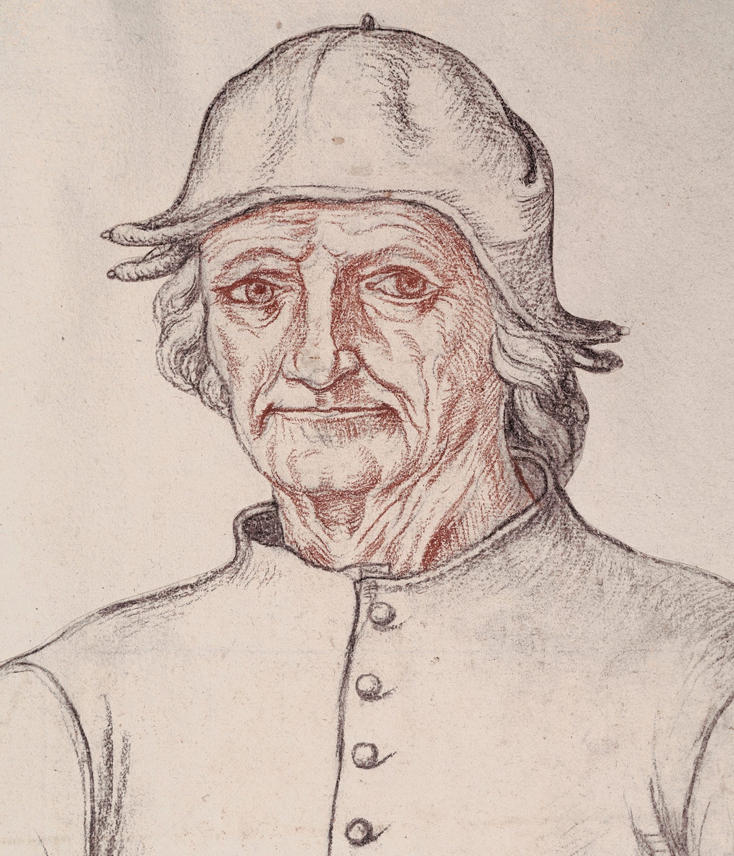 Drawn portrait believed to depict Hieronymus Bosch
