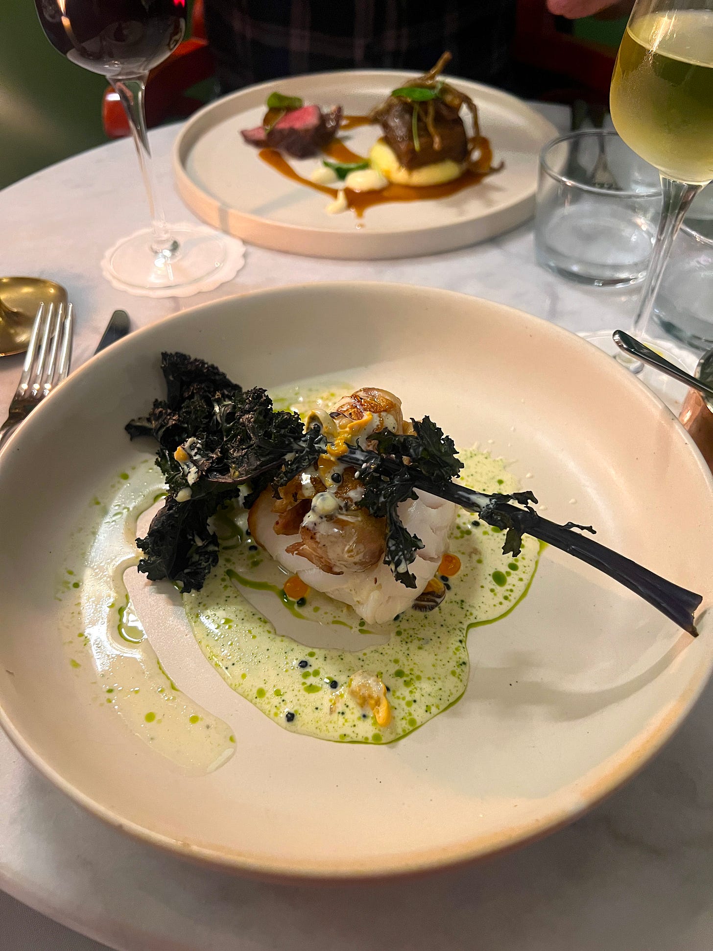 cod main course at the pearl manchester