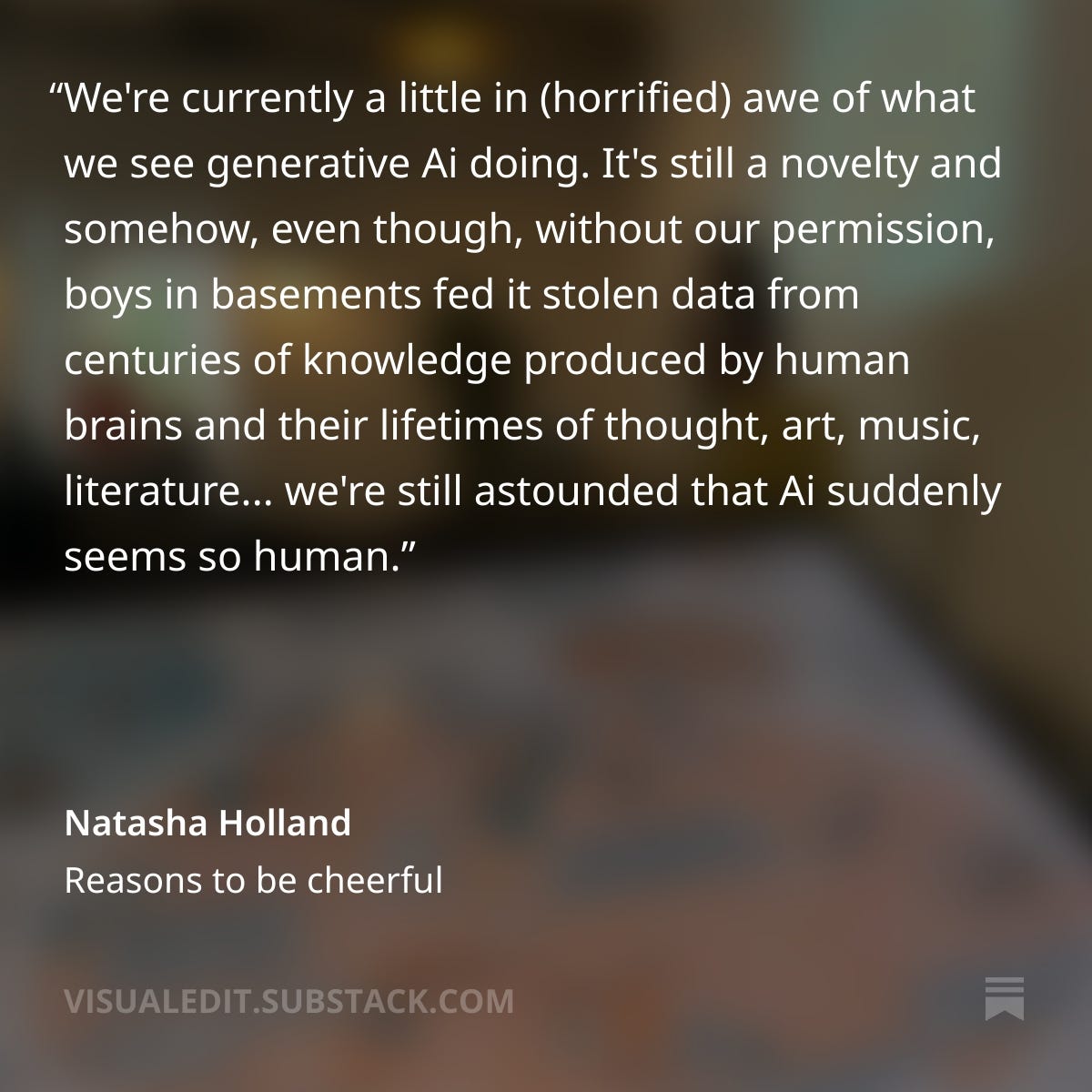 Quote from last month's visual edit
