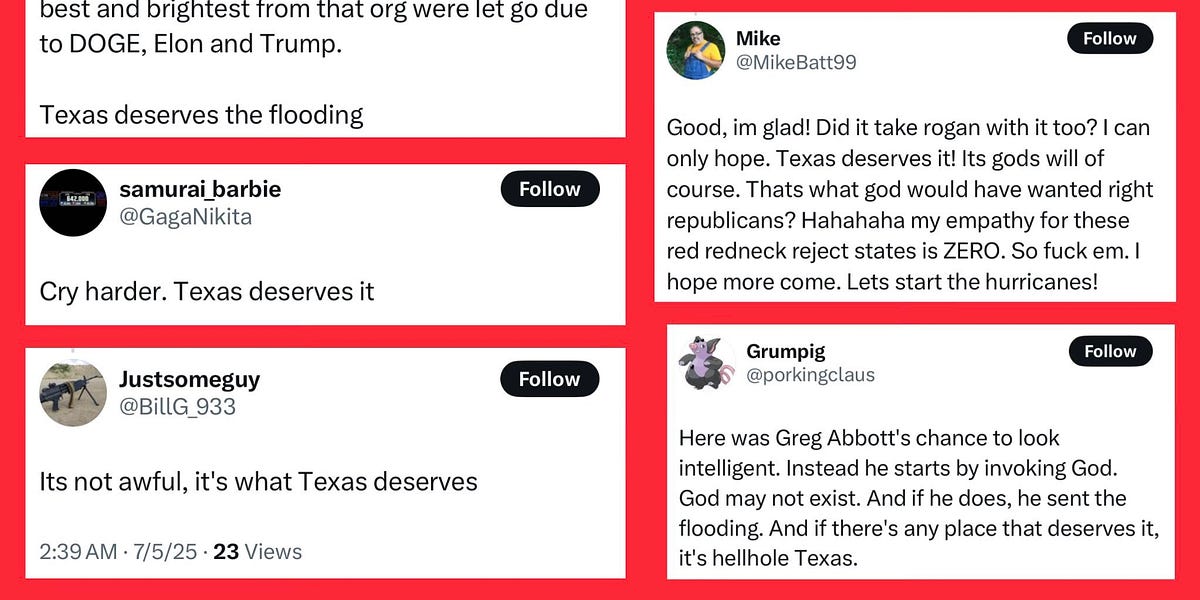 SHAMEFUL: Texas Flood Victims Mocked in Deranged Political Attacks
