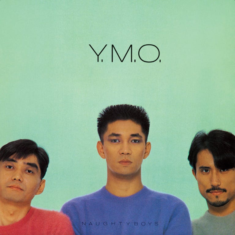 Yellow Magic Orchestra "Naughty Boys" album art Yellow Magic Orchestra "Naughty Boys" album art