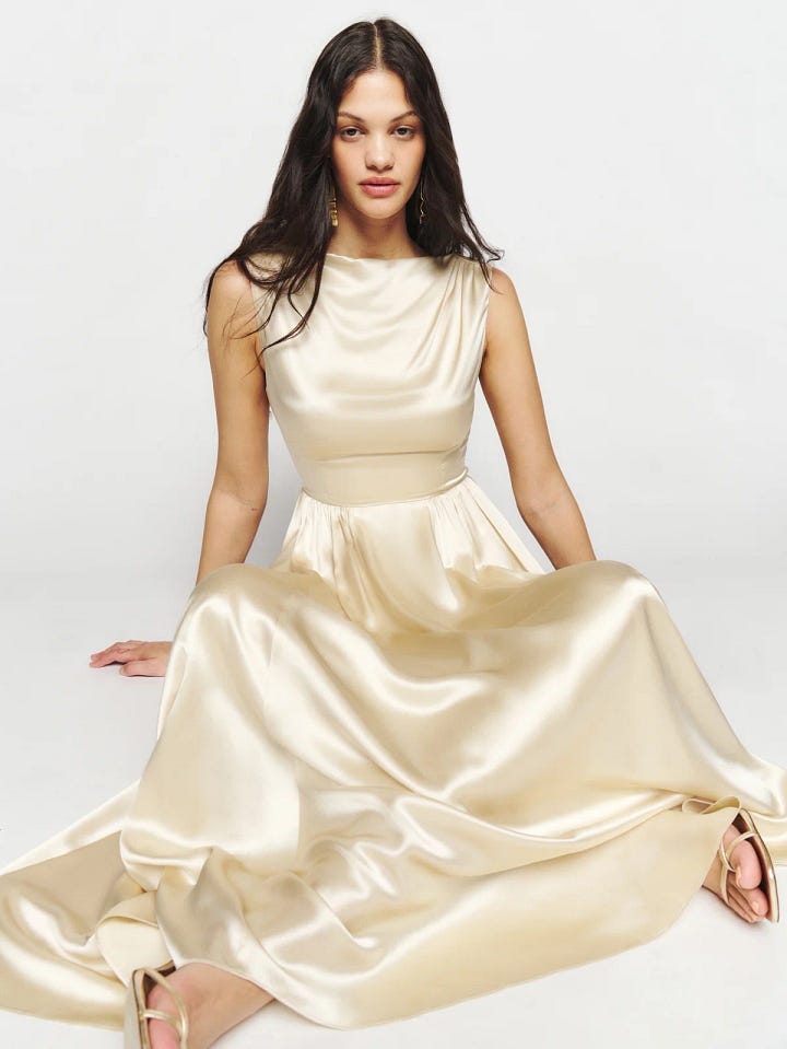 White wedding dress options from Reformation