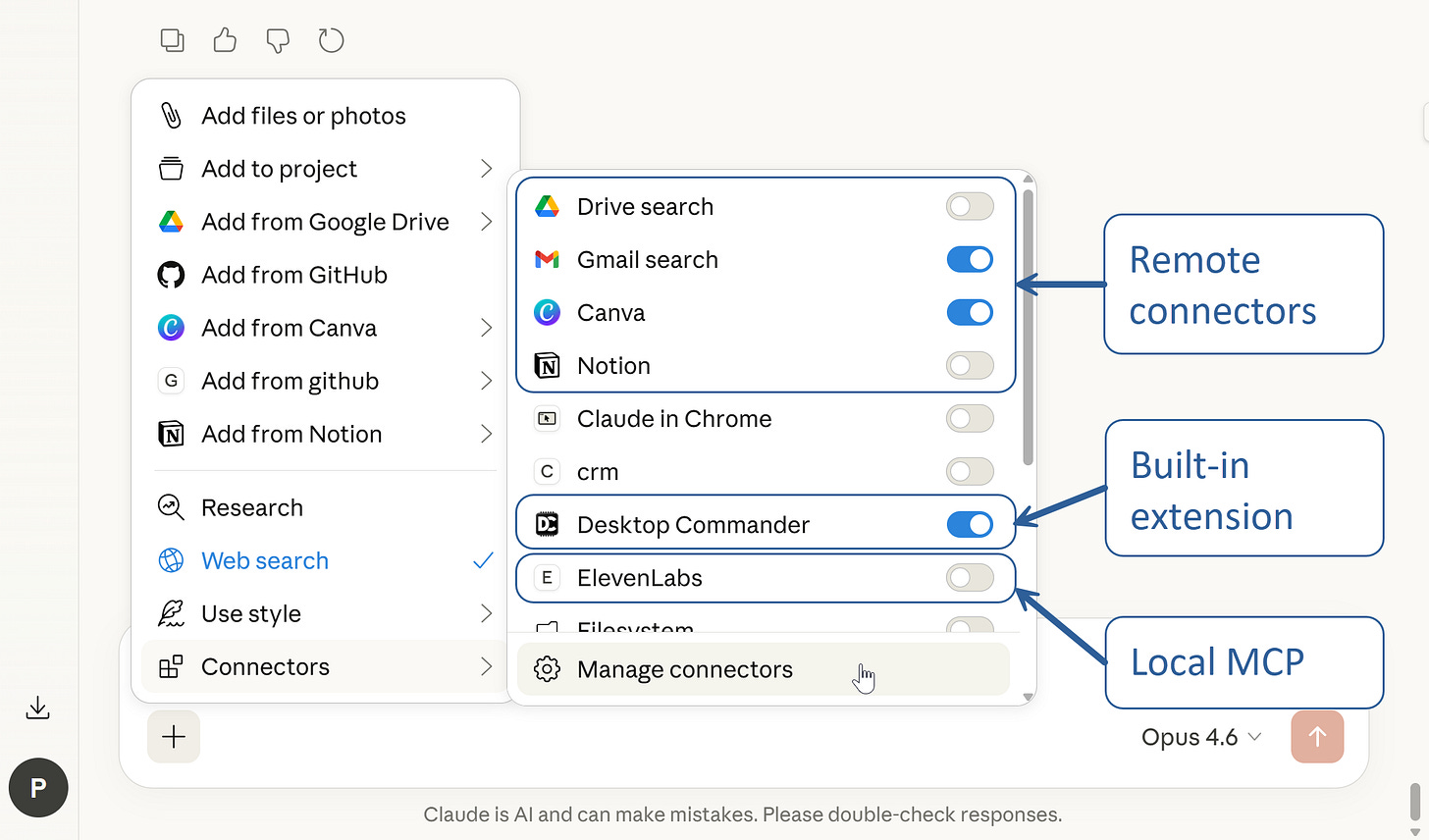 Claude Desktop, Cowork, Code Tab connectors Claude Desktop, Cowork, Code Tab connectors
