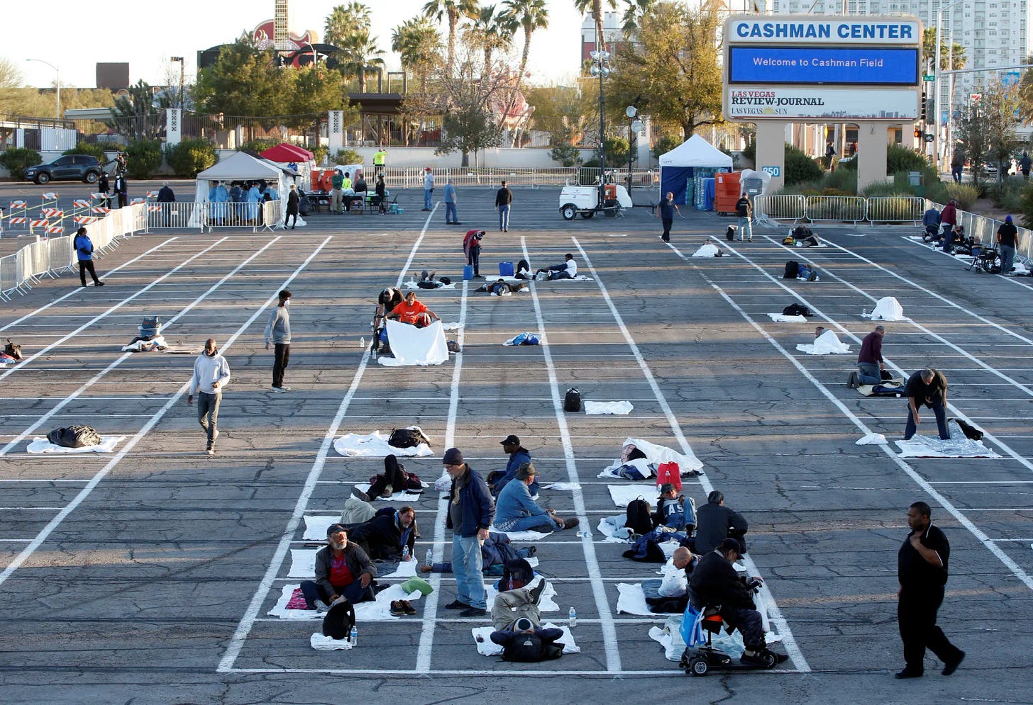 Las Vegas Homeless Parking Lot Las Vegas Homeless Parking Lot