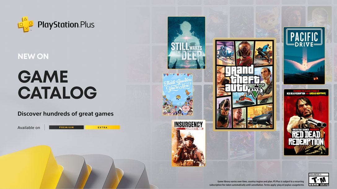 PlayStation Plus Game Catalog for November: Grand Theft Auto V, Red Dead Redemption, Pacific Drive, Still Wakes the Deep and more PlayStation Plus Game Catalog for November: Grand Theft Auto V, Red Dead Redemption, Pacific Drive, Still Wakes the Deep and more