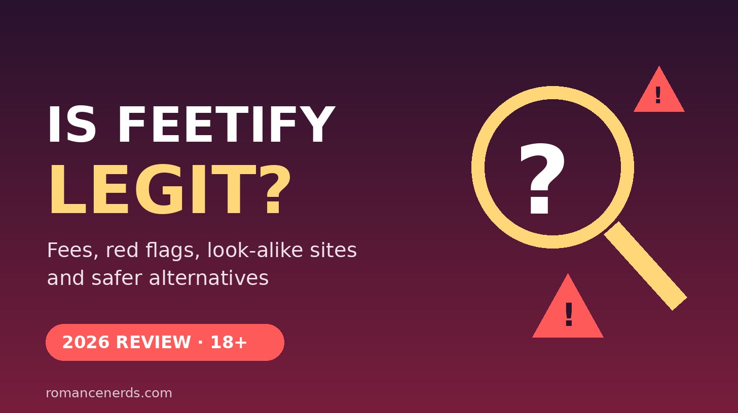 Is Feetify legit? A magnifying glass with a question mark and warning signs for a 2026 Feetify review Is Feetify legit? A magnifying glass with a question mark and warning signs for a 2026 Feetify review