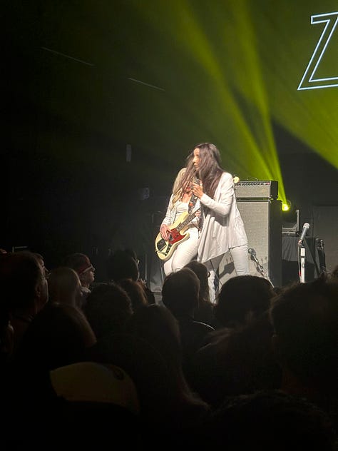 images captured from a Zepparella live show on January 18, 2025