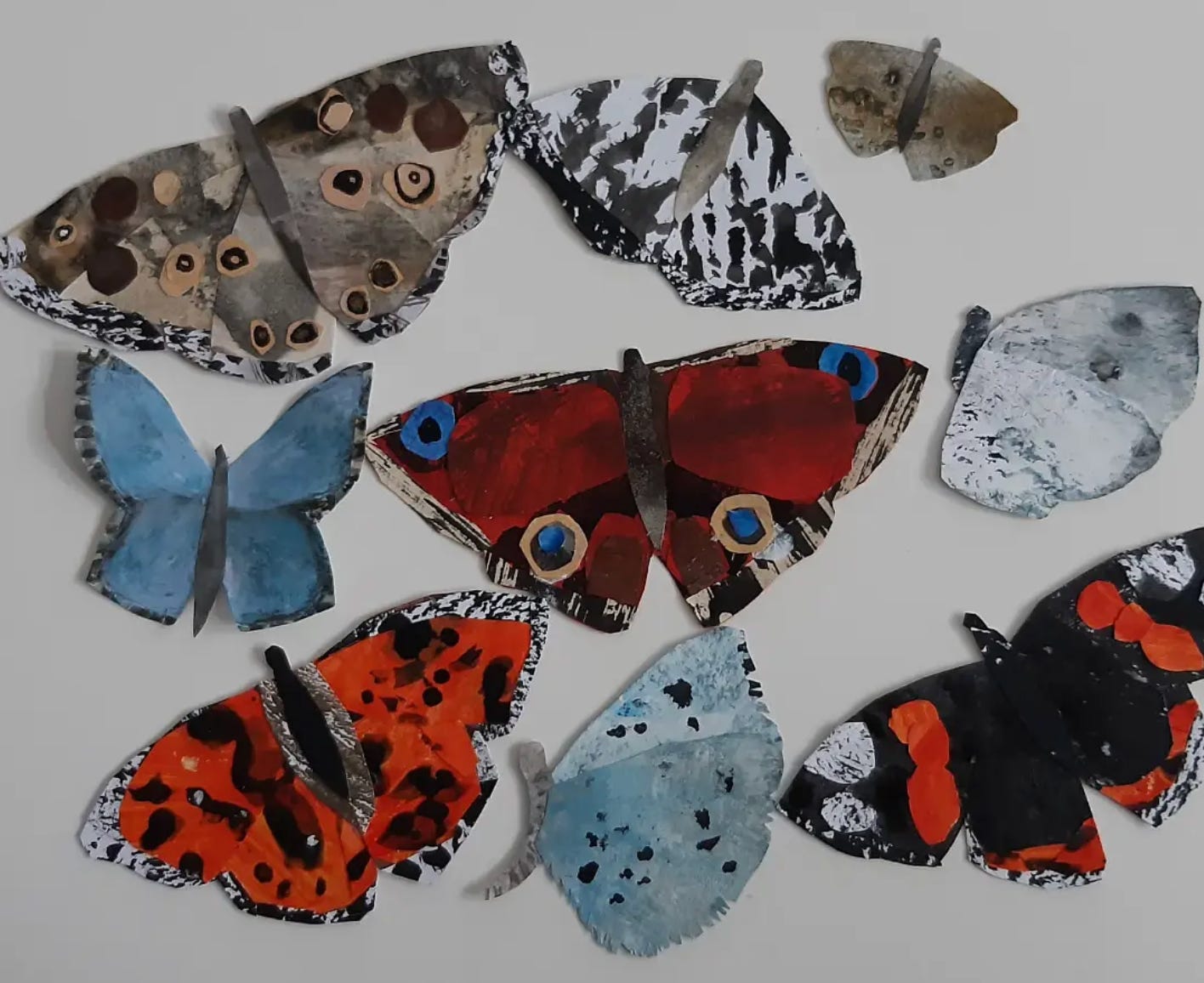 collaged butterflies by rebecca.j.mills collaged butterflies by rebecca.j.mills