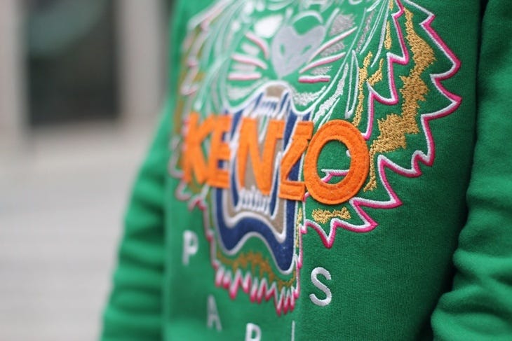 kenzo green tiger sweatshirt | Setting The Barre