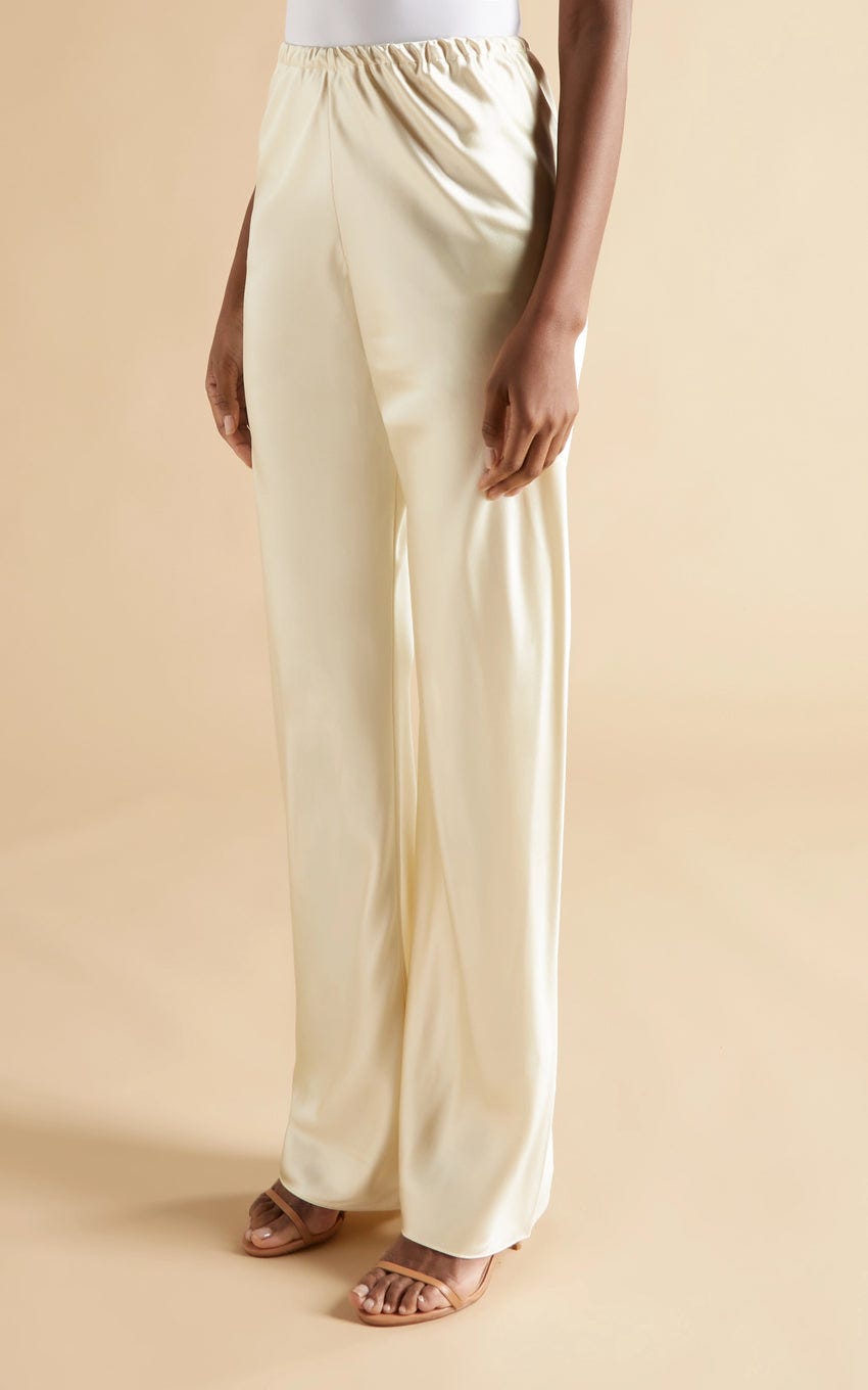 BUTTERMILK SILK BIAS TROUSERS BUTTERMILK SILK BIAS TROUSERS