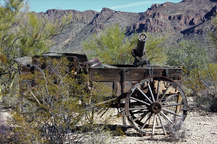 Gatling gun wagon