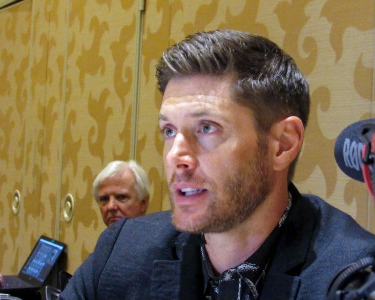 jensen ackles serious interview with movie tv tech geeks comic con 2018 jensen ackles serious interview with movie tv tech geeks comic con 2018