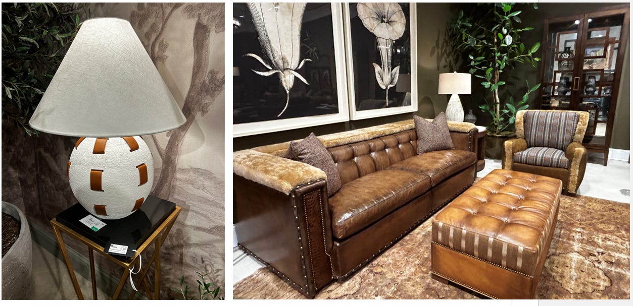 A brown couch with pillows and a lamp

AI-generated content may be incorrect.