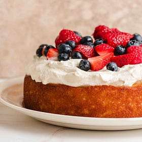 🎉 Berries and Cream Olive Oil Cake
