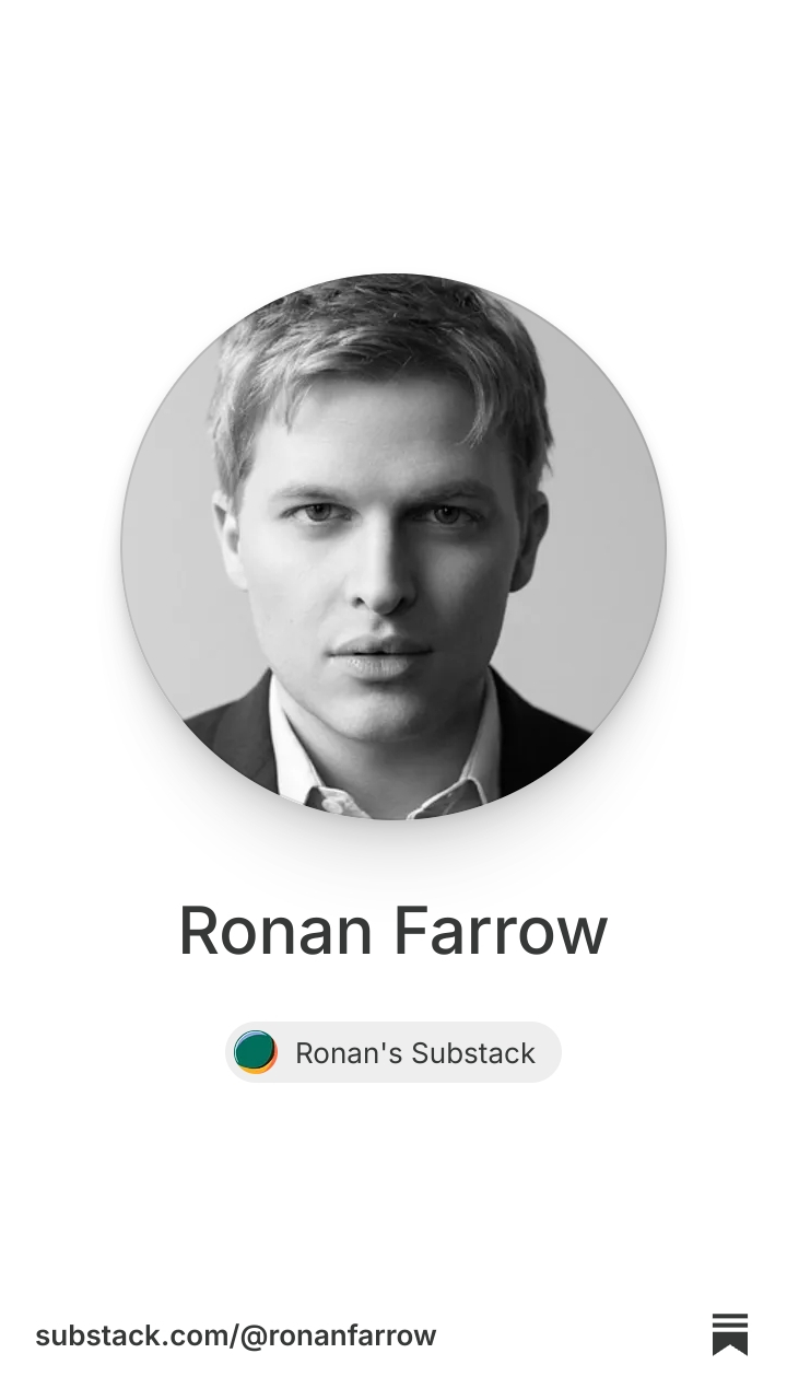 Ronan Farrow | Substack