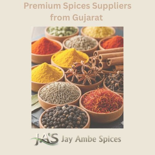 Premium Spices Suppliers from Gujarat – Jay Ambe Spices Delivering 100% Natural Taste & Purity