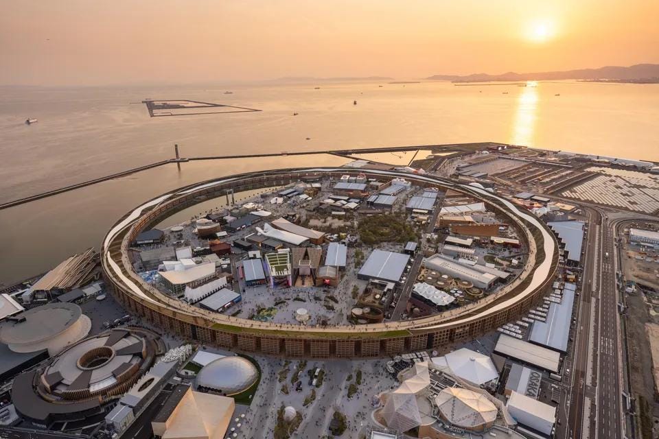Drone shot of the Expo complex
