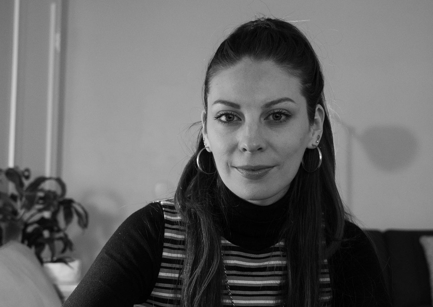 black and white headshot of Michelle Gurule