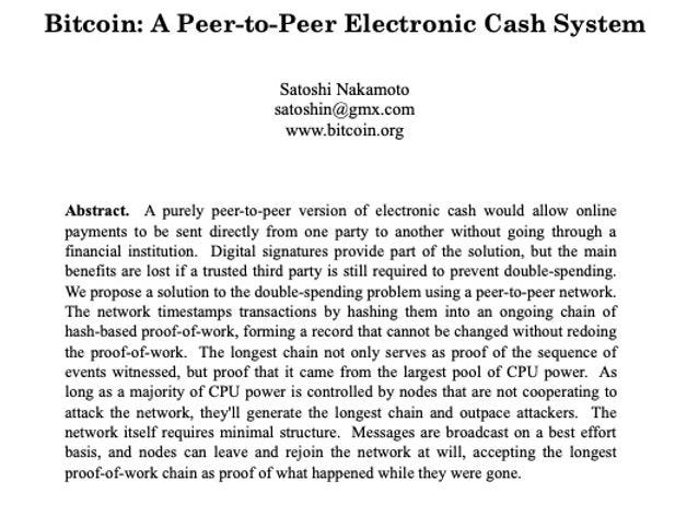 Original Satoshi paper
