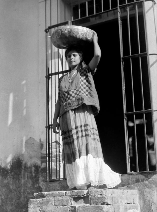Tina Modotti (Italian, 1896-1942) 'Tehuantepec woman with jicalpextle' 1929 Tina Modotti (Italian, 1896-1942) 'Tehuantepec woman with jicalpextle' 1929