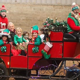 Rain stops for Santa's arrival at Knockagh View