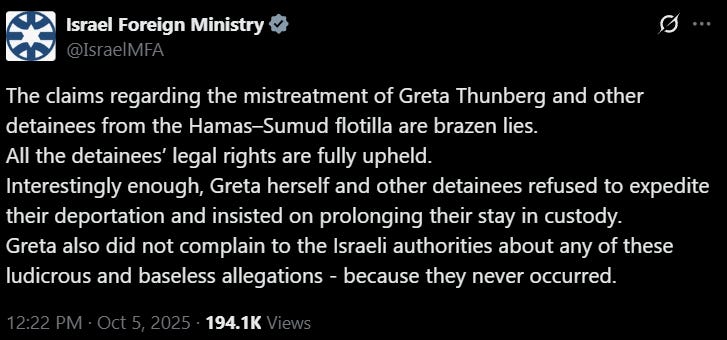 Israelin ulkoministeriö kutsuu avoimesti Sumud-flotillaa Hamas-operaatioksi.