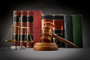law books and gavel