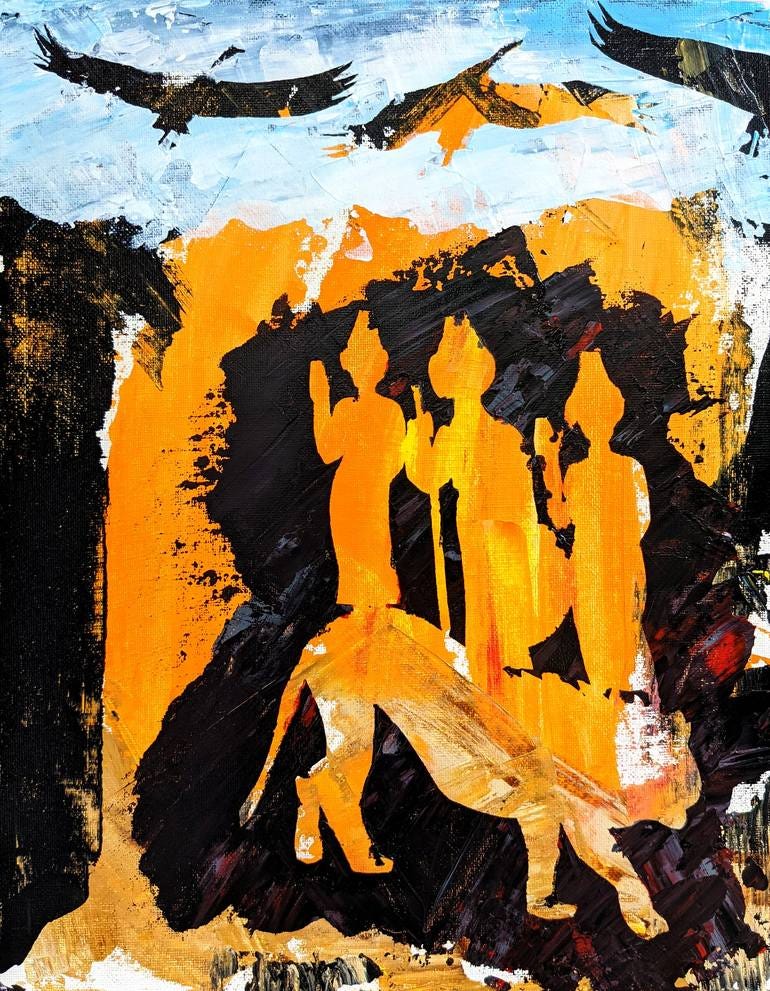 al Uzza, al Lat, and Manat, Goddesses of the Satanic Verses Painting by  Echoing Multiverse | Saatchi Art