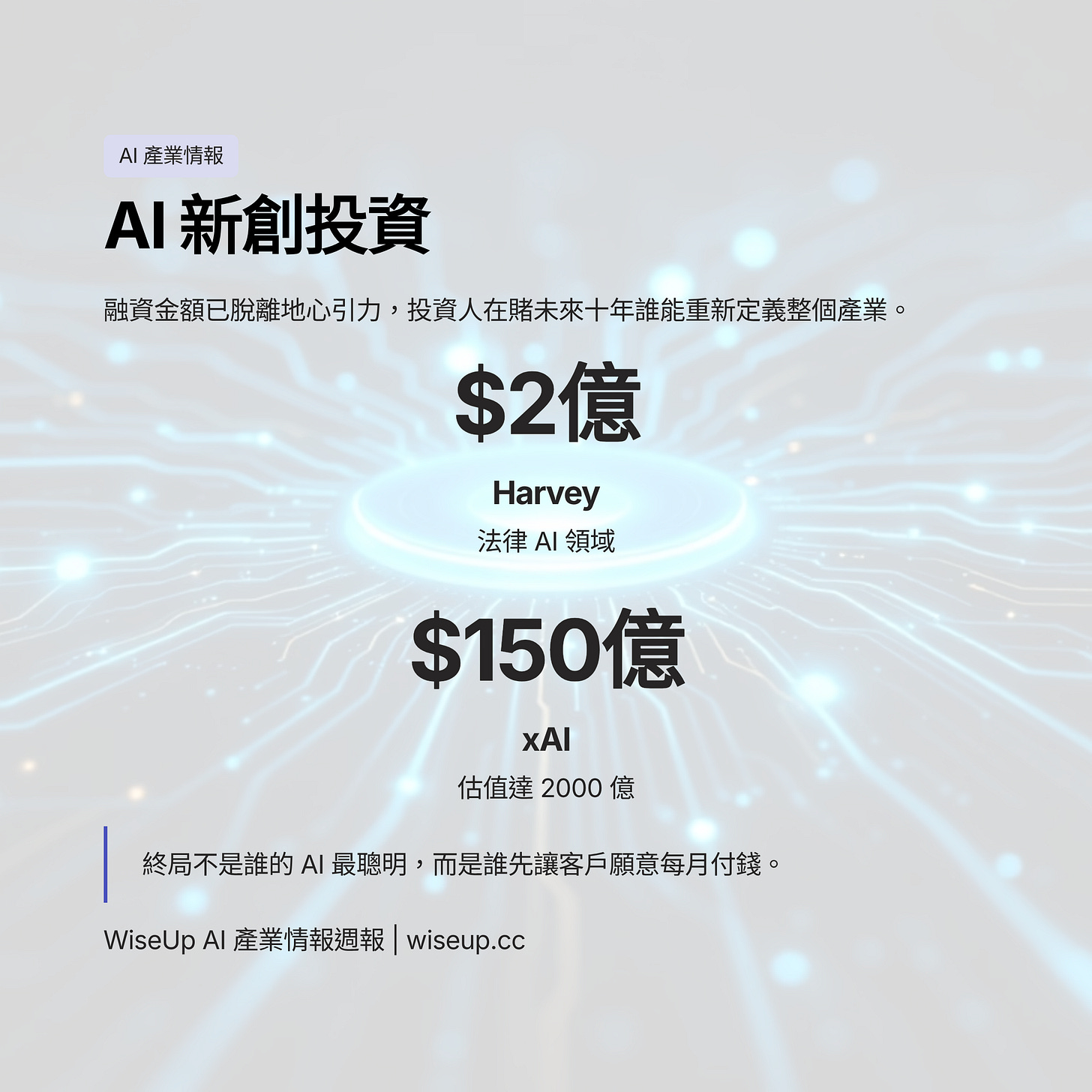 AI 新創投資 視覺摘要 AI 新創投資 視覺摘要