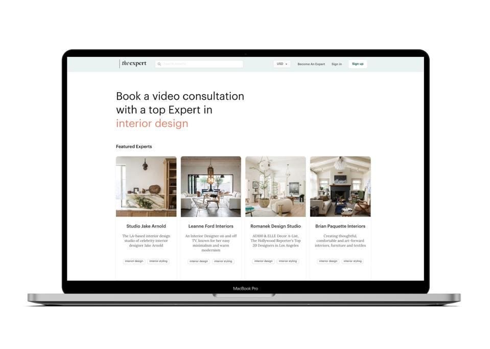 A screenshot of The Expert's digital platform. A screenshot of The Expert's digital platform.