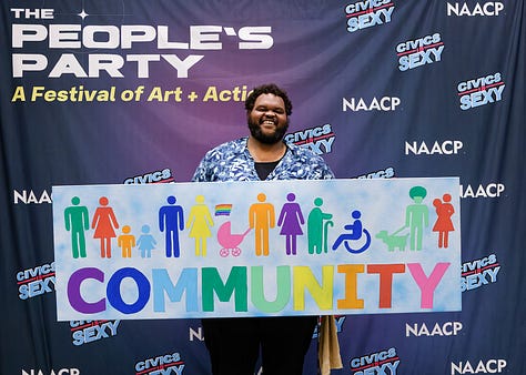 Photos of The People's Party Los Angeles.