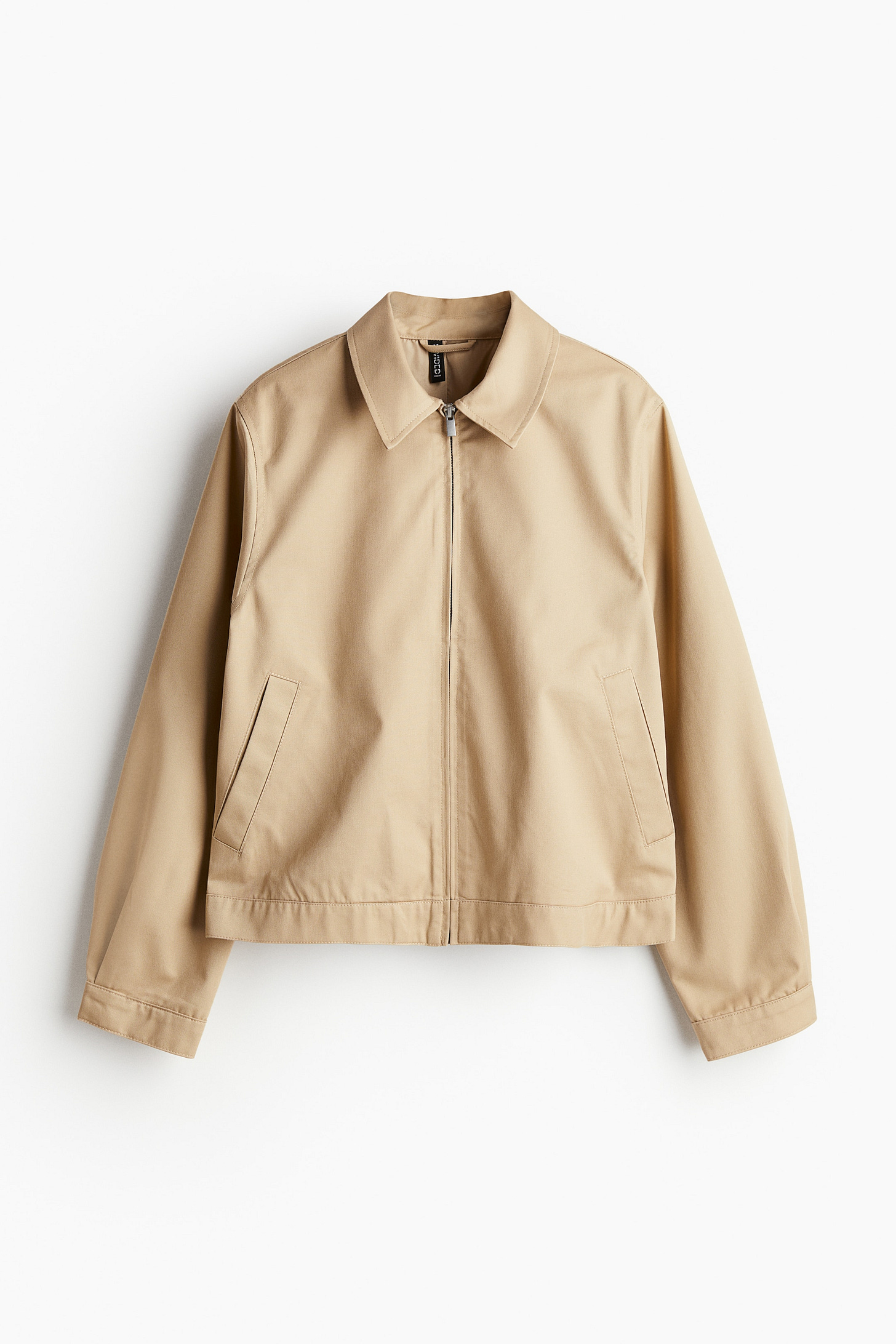 Twill Jacket - Long sleeve - Regular length - Beige - Ladies | H&M US 6