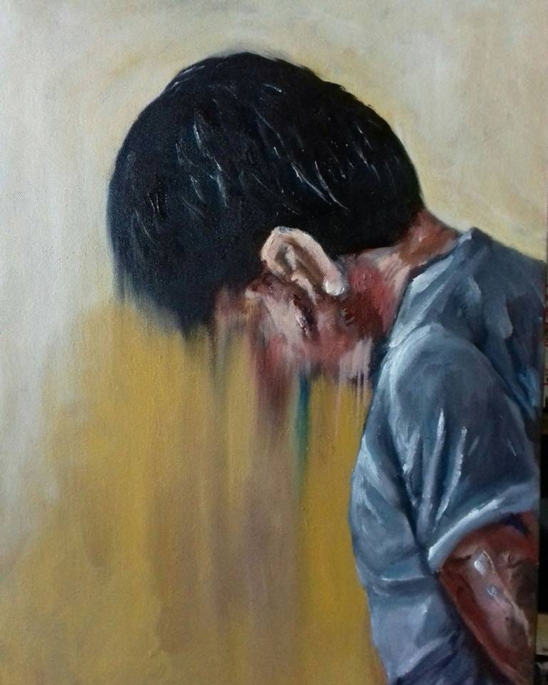 how to represent the guilty Painting by luis roacho | Saatchi Art